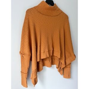 we the free • oversized slouchy moon daisy mock neck pullover